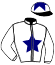 casaque portée par Cabre J. jockey du cheval de course HYDROPUCE, information pmu ZETURF