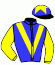 casaque portée par Besson F. jockey du cheval de course ESTEJAS, information pmu ZETURF