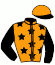 casaque portée par Roger Mlle Cl. jockey du cheval de course ISATIS DES TOUCHES, information pmu ZETURF
