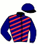 casaque portée par Lebourgeois Y. jockey du cheval de course FONCE VICOMTE, information pmu ZETURF