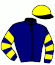 casaque portée par Jouin O. jockey du cheval de course HIGHLANDS D ALLIER (FR), information pmu ZETURF