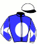 casaque portée par Breton J. B. jockey du cheval de course HYMOUR ROYAL, information pmu ZETURF