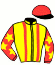 casaque portée par Evin S. jockey du cheval de course FROSTY LAKE (FR), information pmu ZETURF