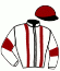 casaque portée par Maillot S. jockey du cheval de course EVERILLO (FR), information pmu ZETURF