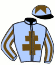 casaque portée par De Giles F. jockey du cheval de course TWINKLETOES (FR), information pmu ZETURF
