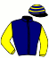 casaque portée par Schmidlin R. jockey du cheval de course VOIX DU SOIR (FR), information pmu ZETURF