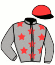casaque portée par Gauffenic N. jockey du cheval de course EZILDA (FR), information pmu ZETURF