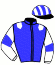 casaque portée par Blondel F. jockey du cheval de course EPERGNE, information pmu ZETURF