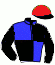 casaque portée par Pouchin A. jockey du cheval de course CASSAL (IE), information pmu ZETURF