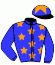 casaque portée par Andrieux T. jockey du cheval de course COEUR ELEPHANT, information pmu ZETURF
