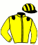 casaque portée par Belmont Cés. jockey du cheval de course DUSTY MEN, information pmu ZETURF