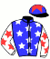casaque portée par Nicoleau J. jockey du cheval de course PLIJADUR (FR), information pmu ZETURF