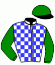 casaque portée par Larenaudie N. jockey du cheval de course COLD PLAY (FR), information pmu ZETURF
