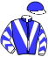 casaque portée par Barzalona M. jockey du cheval de course ALLSBURG BILBERRY, information pmu ZETURF