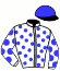 casaque portée par Mosse G. jockey du cheval de course ALATHEA, information pmu ZETURF