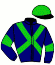 casaque portée par Grosso Mlle L. jockey du cheval de course MAYZEE CHIC, information pmu ZETURF
