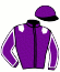 casaque portée par Duporte Mlle A. jockey du cheval de course ZELLA DES HARDYS, information pmu ZETURF