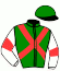 casaque portée par Bachelot T. jockey du cheval de course ZILCOVER, information pmu ZETURF