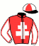 casaque portée par Provost D. jockey du cheval de course MONSIEUR XOO, information pmu ZETURF