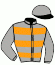 casaque portée par Piccone T. jockey du cheval de course HOLYMPICA, information pmu ZETURF