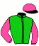 casaque portée par Berge C. jockey du cheval de course MALEKAN, information pmu ZETURF