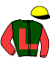 casaque portée par Barzalona M. jockey du cheval de course FROHSIM, information pmu ZETURF