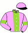casaque portée par Benoist G. jockey du cheval de course BAMBAGIA, information pmu ZETURF