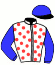 casaque portée par Barzalona M. jockey du cheval de course YELLOWBLUE, information pmu ZETURF