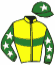 casaque portée par Meunier Gab. jockey du cheval de course SAUCATS, information pmu ZETURF