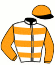 casaque portée par Lecoq M. jockey du cheval de course KENZA D'OURVILLE, information pmu ZETURF