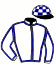 casaque portée par Chesnel Léo jockey du cheval de course KRYPTON DE MAI, information pmu ZETURF