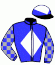 casaque portée par Lajon W. jockey du cheval de course LILICA, information pmu ZETURF