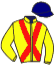 casaque portée par Bachelot T. jockey du cheval de course MAGIC DYA, information pmu ZETURF casaque portée par Bachelot T. jockey du cheval de course MAGIC DYA, information pmu ZETURF
