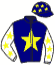 casaque portée par Moutard Jer. jockey du cheval de course QUASAR, information pmu ZETURF