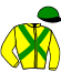 casaque portée par Lecoeuvre C. jockey du cheval de course JEAN PIC, information pmu ZETURF