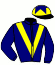casaque portée par Bazire P. jockey du cheval de course CRACKLIN'ROSIE, information pmu ZETURF