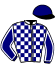 casaque portée par De Giles F. jockey du cheval de course SAIGNON (FR), information pmu ZETURF