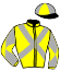 casaque portée par Lemaitre A. jockey du cheval de course MONTIGA (FR), information pmu ZETURF