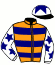 casaque portée par Kondoki Y. jockey du cheval de course HOSOKAWA SPORT (FR), information pmu ZETURF