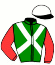 casaque portée par Hardouin E. jockey du cheval de course PRINCE HAMLET (FR), information pmu ZETURF