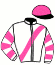 casaque portée par Weissmeier Mlle E. R. jockey du cheval de course GLANCE FOR GLORY (GB), information pmu ZETURF