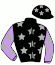 casaque portée par Guyon M. jockey du cheval de course MAGIC MAC (GB), information pmu ZETURF