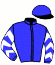 casaque portée par Belley Mo. jockey du cheval de course LYSON DES AIGLES (FR), information pmu ZETURF