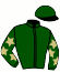 casaque portée par Siaffa G. jockey du cheval de course HISTOIRE D'EN RIRE (AQ), information pmu ZETURF
