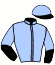 casaque portée par Rousseau L. jockey du cheval de course MISS ROAZHON (GB), information pmu ZETURF