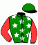 casaque portée par Nicoleau J. jockey du cheval de course MEARAS STYLE (FR), information pmu ZETURF