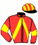 casaque portée par Huchede T. jockey du cheval de course ELEGANCE GREEN, information pmu ZETURF