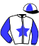 casaque portée par Riou C. jockey du cheval de course BLAIN, information pmu ZETURF