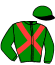 casaque portée par Cheminaud V. jockey du cheval de course ESSAI TRANSFORME, information pmu ZETURF