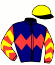 casaque portée par Da Silva J. jockey du cheval de course QUALI DANCER, information pmu ZETURF